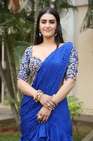 Kavya Thapar Blue Saree Photos